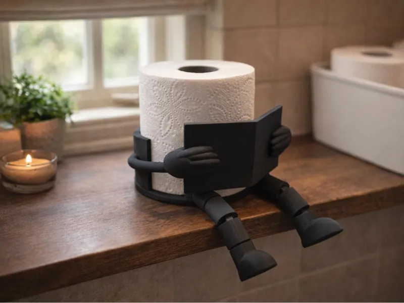 Funny Toilet Roll Holder with moving legs