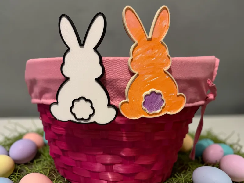 Easter basket bunny - color your way