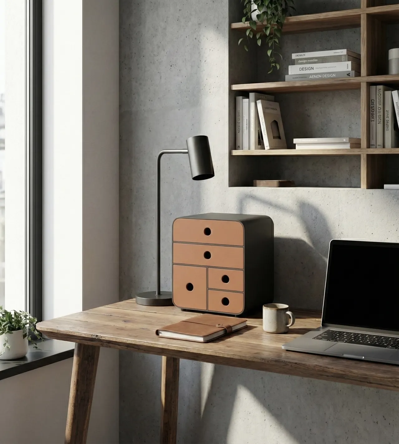 Minimalist Rounded Desk Organizer view 3