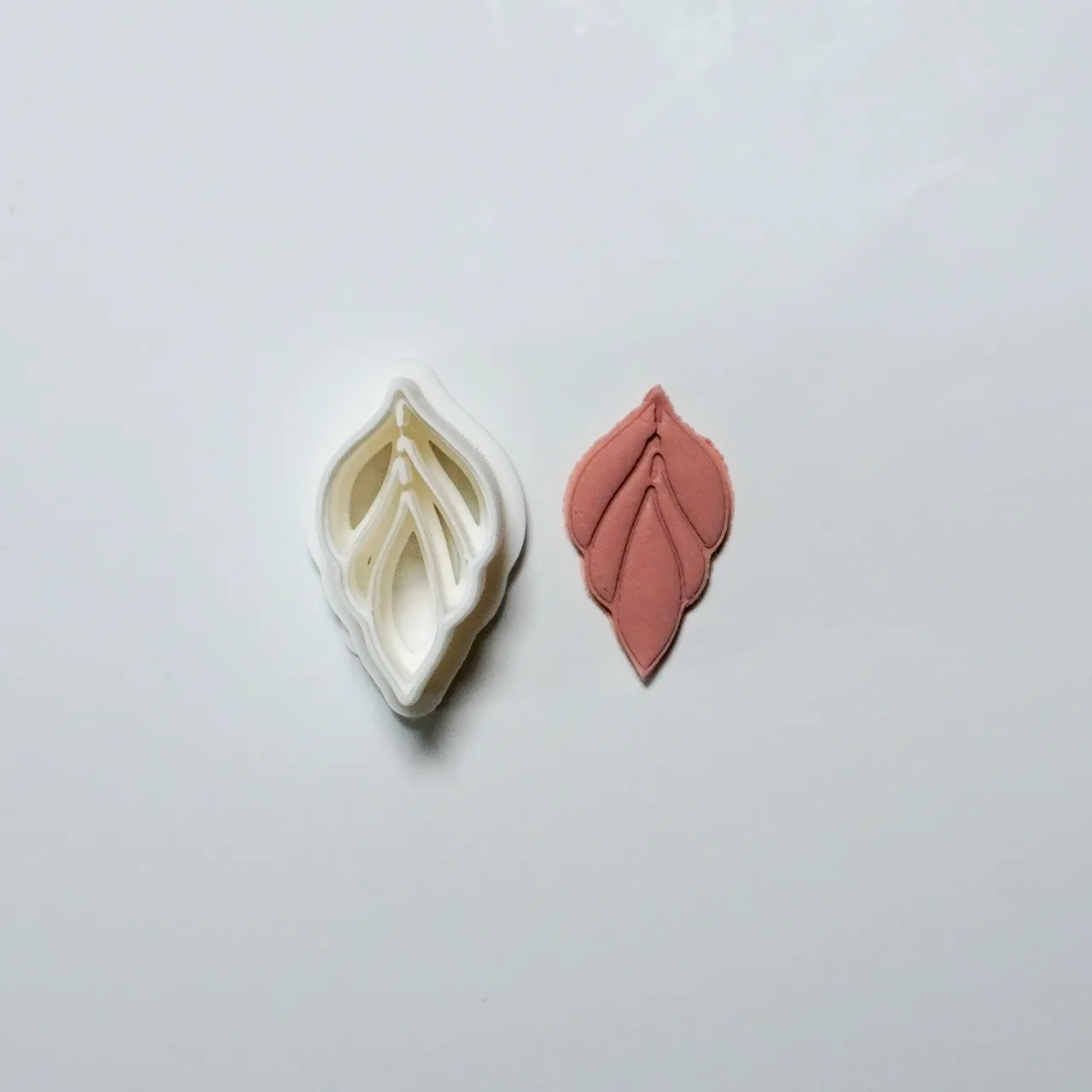 Minimalist Polymer Clay Cutter Earrings Necklace view 2