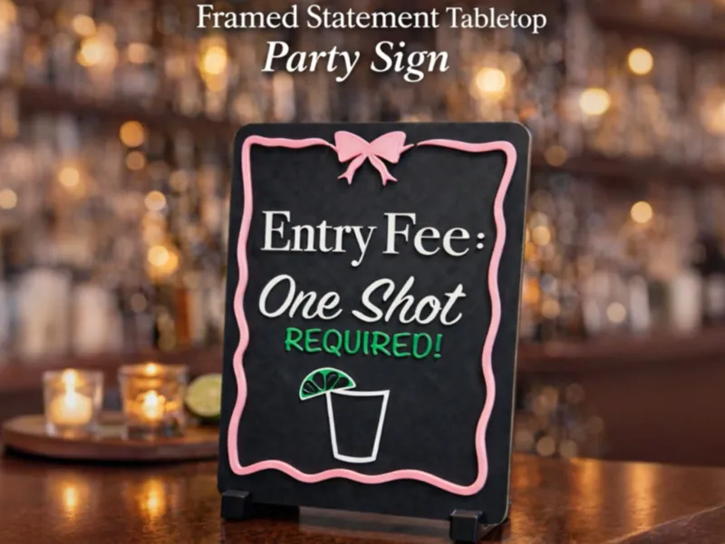 Entry Free: One Shot Required Sign 