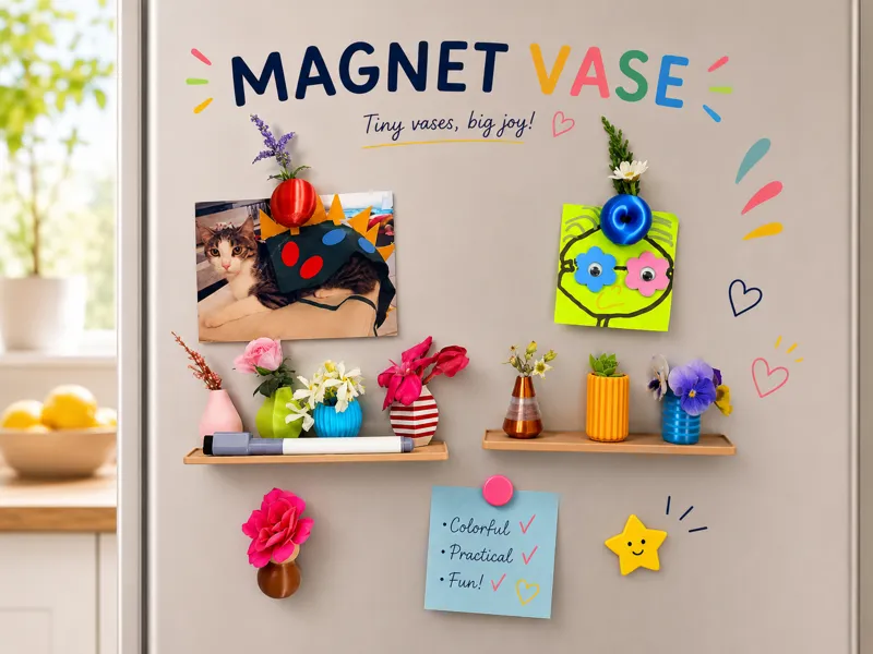 Tiny Magnet Vase Set