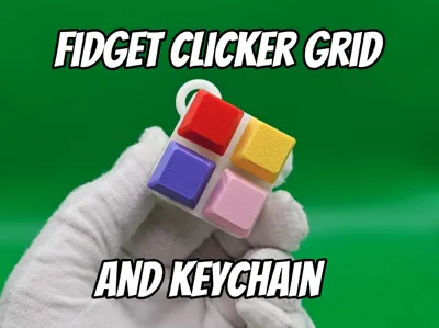 2x2 Grid Fidget Clicker And Keychain