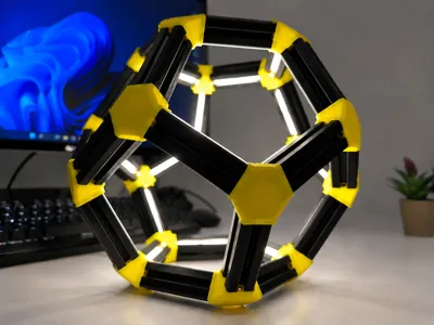 Dodecahedron T-Slot Profile LED Lamp