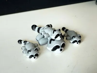 Cute Tiny Articulated Kawaii Raccoon