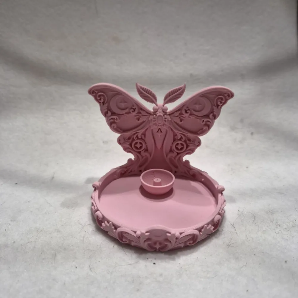 Model A Format Compasition Goth Moon Moth Incense Holder Jewelry Tray Decor - Free 3D Print Model ...
