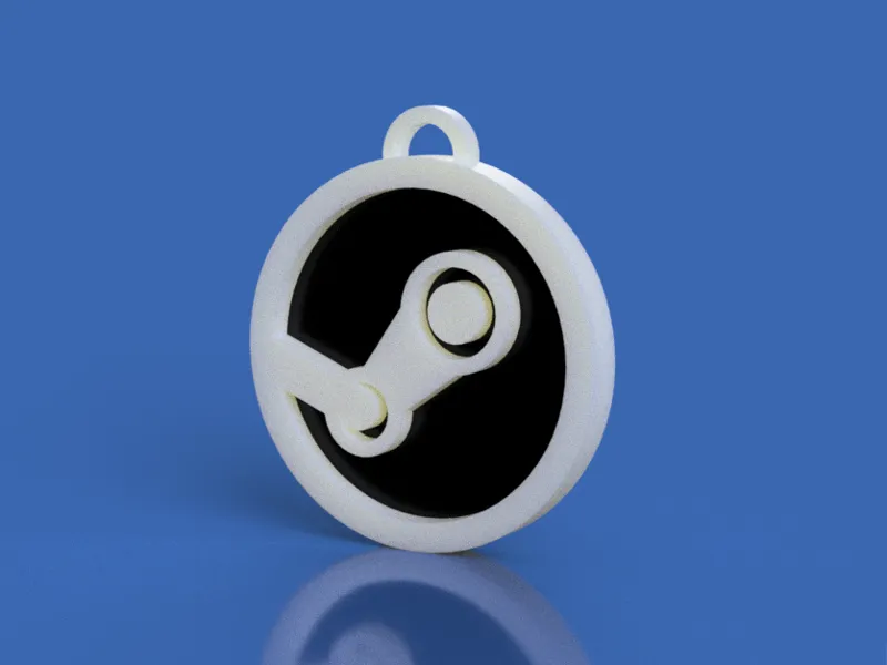 Steam logo keychain