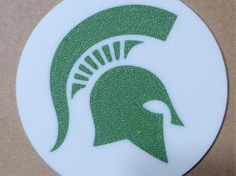 COASTER MASTER INSERT - MICHIGAN STATE - Free 3D Print Model - MakerWorld