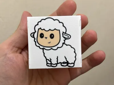 folded gift sheep box with lid with no glue needed