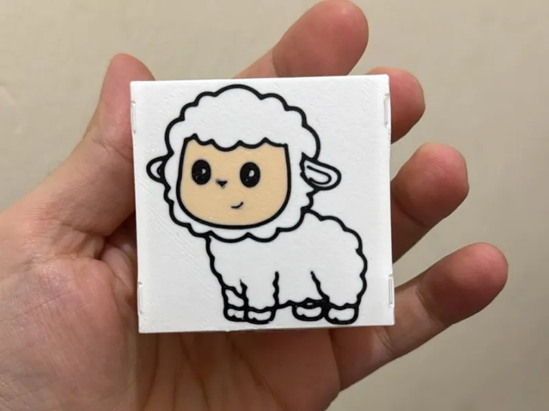 folded gift sheep box with lid with no glue needed