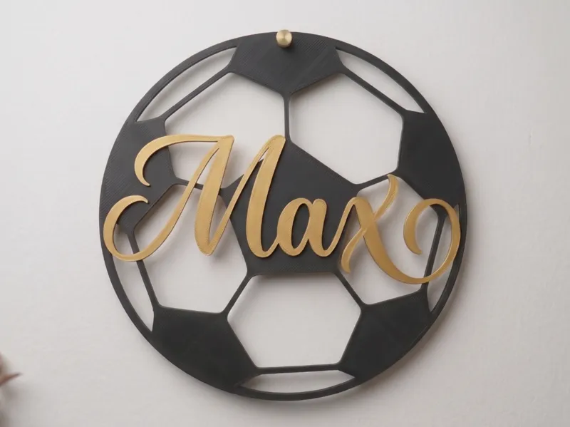 Türschild mit Fußball und Name "Max"