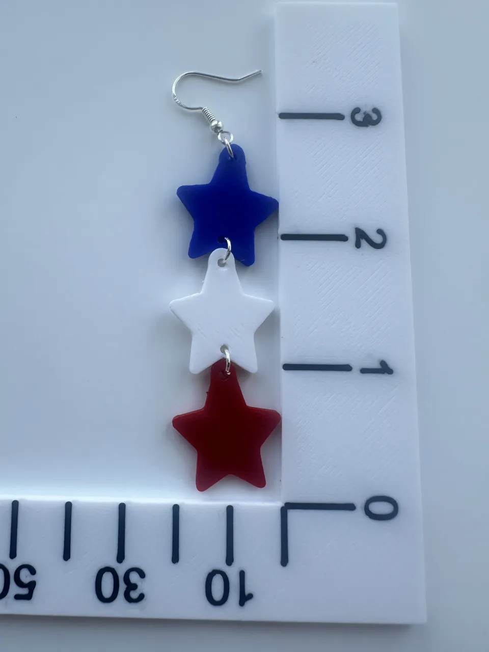 Dangle Patriotic Stars earrings view 4