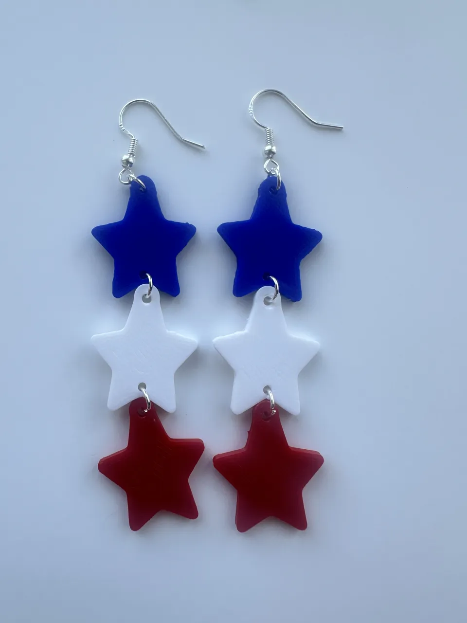 Dangle Patriotic Stars earrings view 3