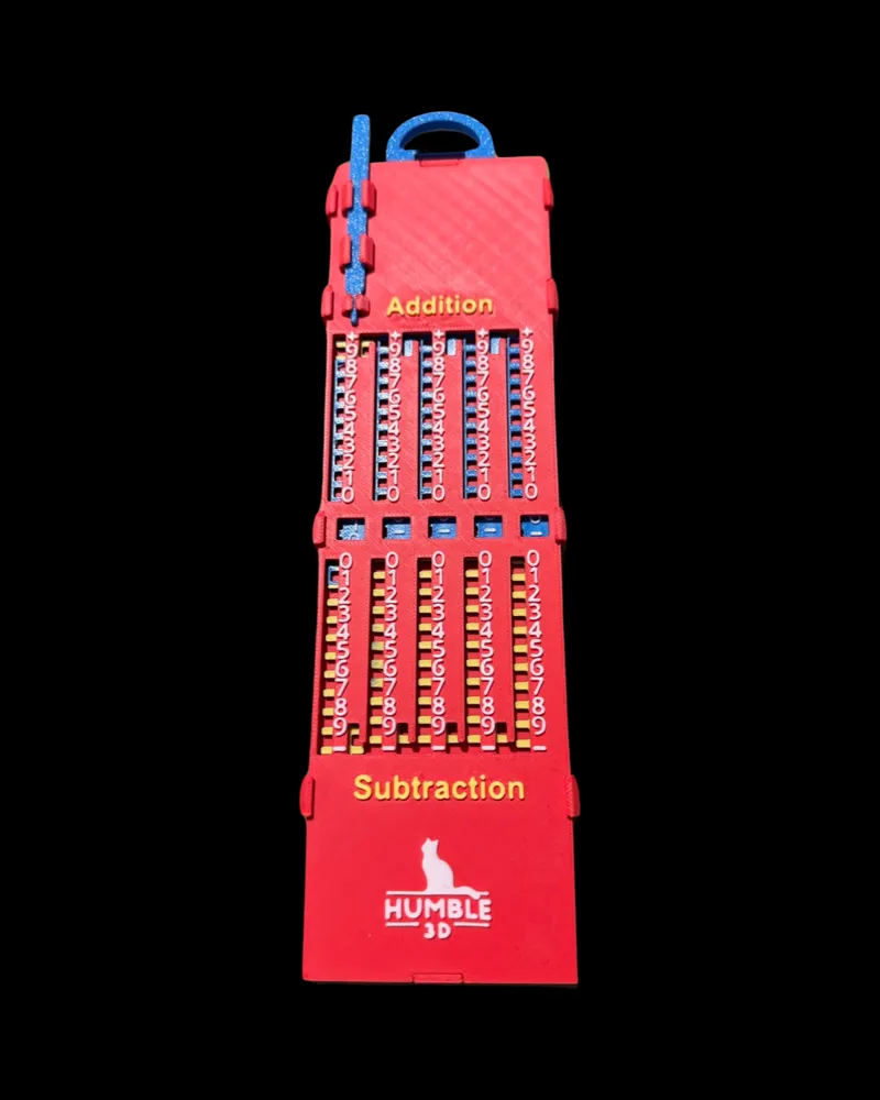 Slide calculator - Addiator - With split face for Subtraction and Addition