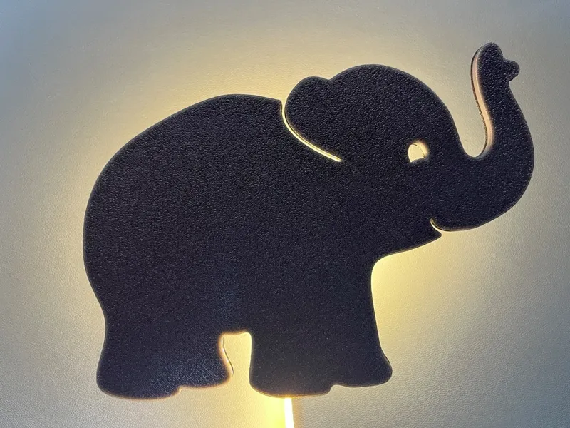 Elefant Nachtlicht/Wandbild (Modular)