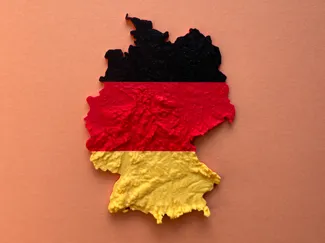 Germany Deutschland topographic flag model map