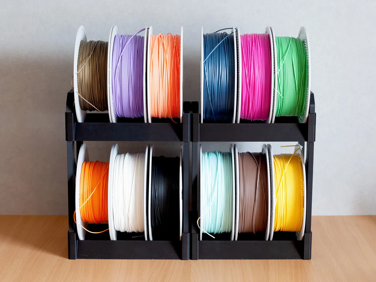 Sturdy Modular Filament Spool Rack Fully Printable view 2