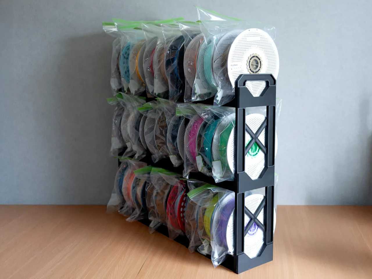 Sturdy Modular Filament Spool Rack Fully Printable view 3