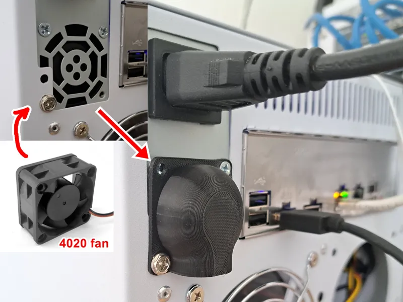 TPU shroud for 4020 fan to reduce noise