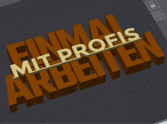 Einmal mit Profis arbeiten Schild