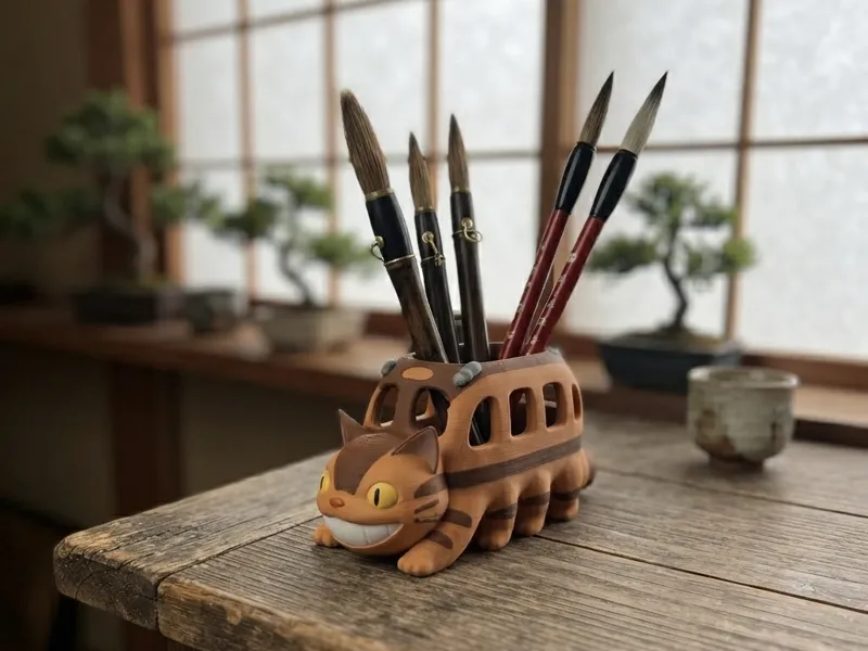 Catbus Pen/Brush Holder Ghibli My Neighbor Totoro