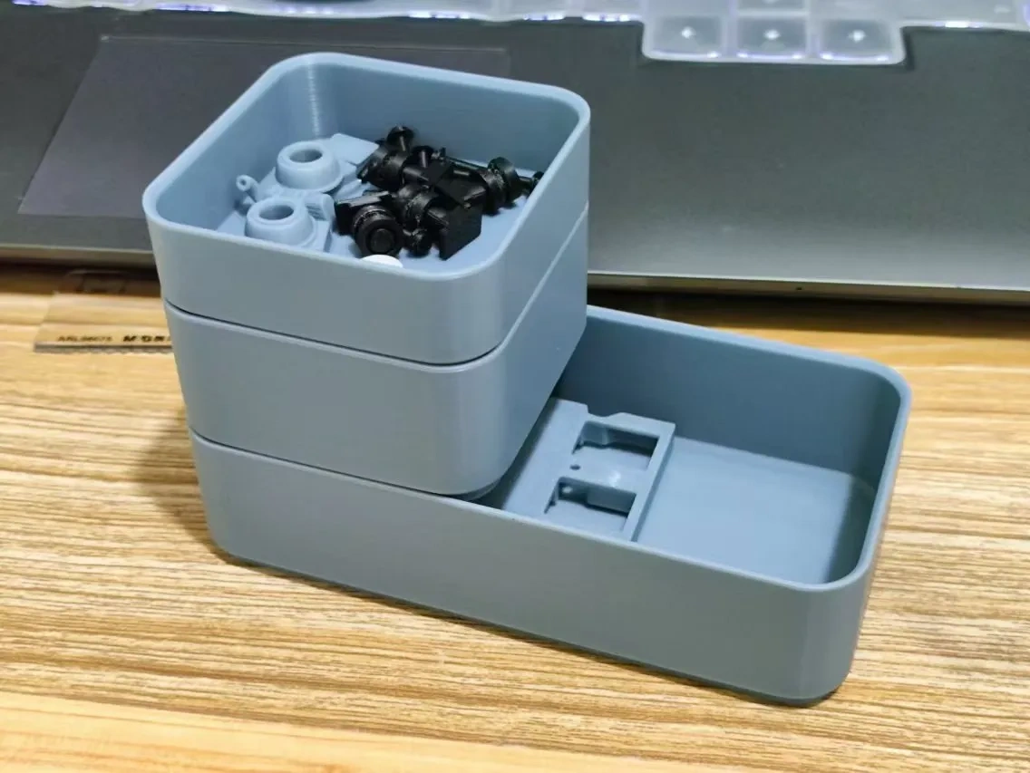 Miniatura 2 do modelo 3D 模块化简约收纳盒(极致省料，快速打印，模块堆叠，超省空间)