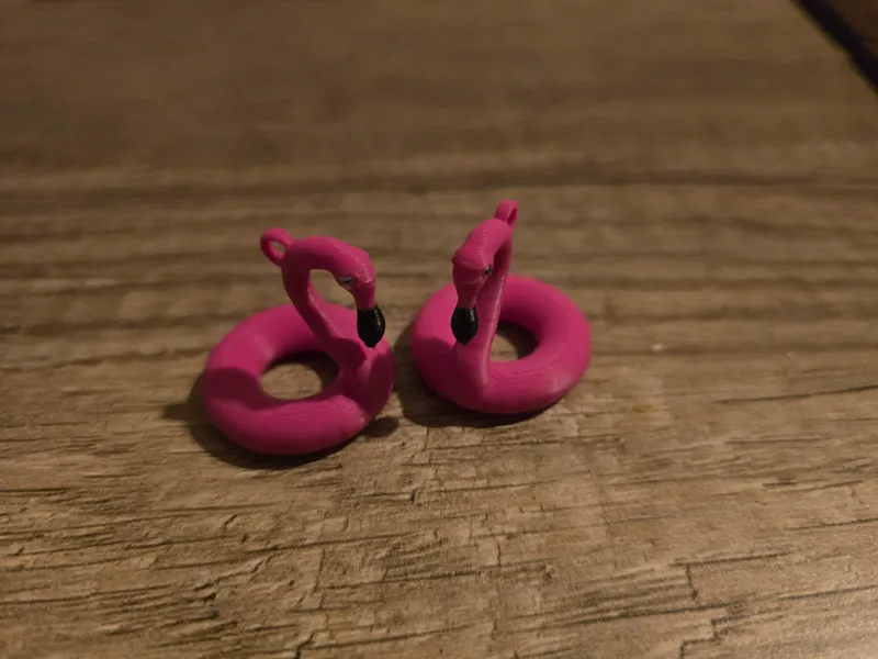 Porte-clés bouée flamant rose