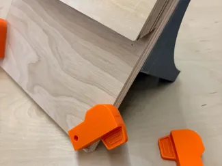 Safety lock for French cleat wall storage systems.