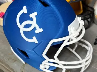 Unicoi County blue devils football helmet logo