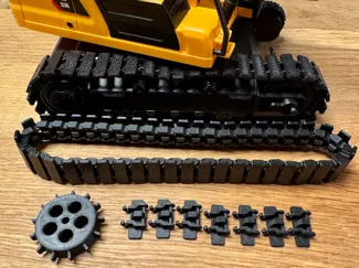 Snap-Together RC Excavator & Tank Track System