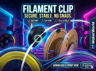 Push filament clip