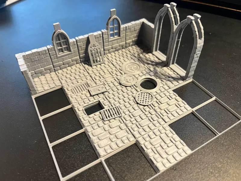 Fine cobblestone set for Dnd Modular Mapmaker 