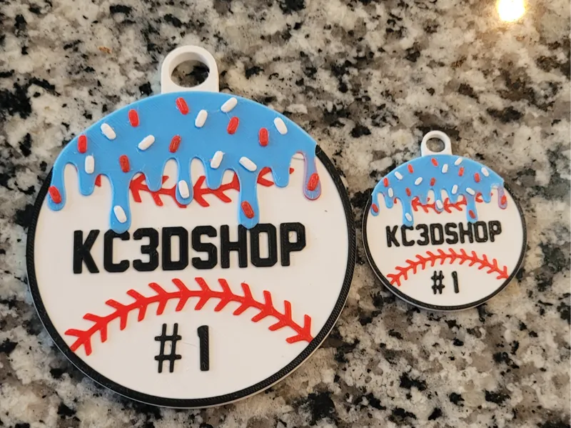 KC3DSHOP Drip Baseball/Softball Pendant
