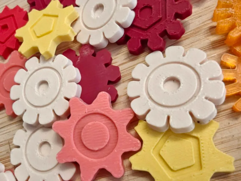 10 different flower tokens / coins