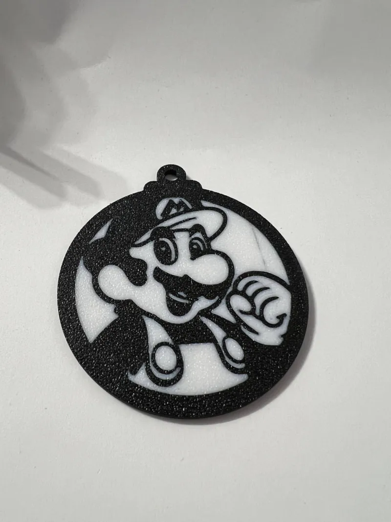 Super Mario Face Christmas Ornament