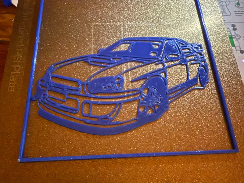 2004 wrx wall art (minimal gram filament print)