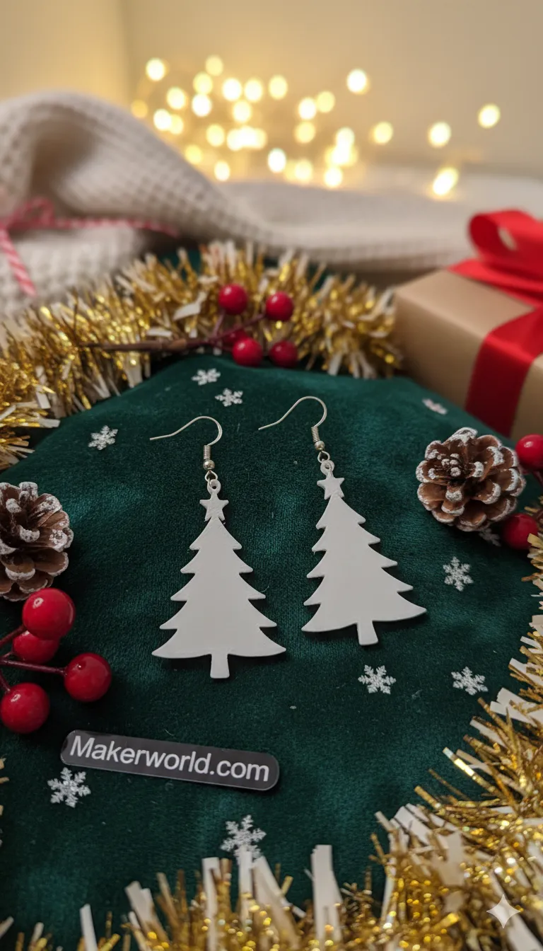 Christmas Tree Earrings view 2