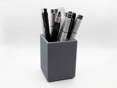 PENCIL HOLDER RECTANGULAR FLAT KNURLING