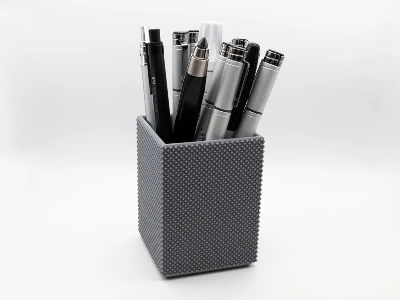 PENCIL HOLDER RECTANGULAR FLAT KNURLING