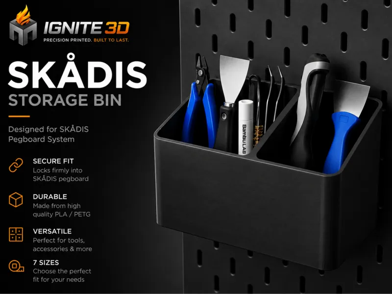 IKEA Skådis Storage Bins – 7-Size Set