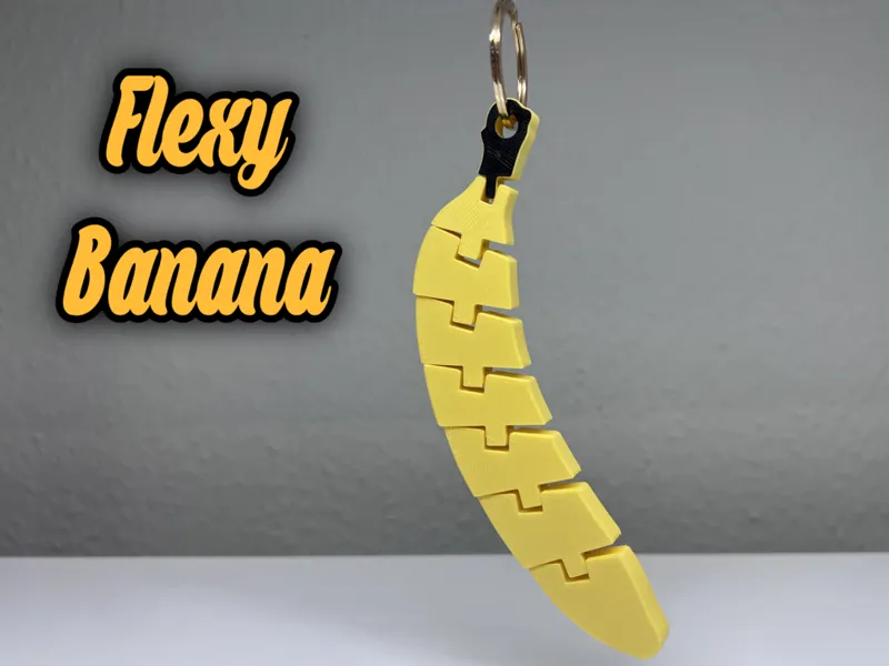 Flexy Banana Keychain - Flexible Fidget Toy