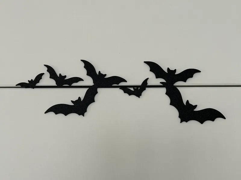 Halloween silhouette decor with bats