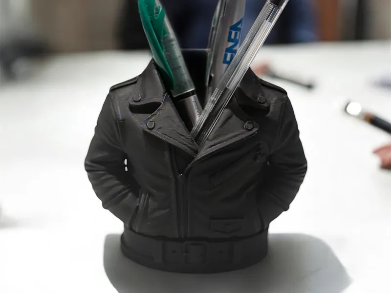 3D Printed Biker Leather Jacket Pen Holder