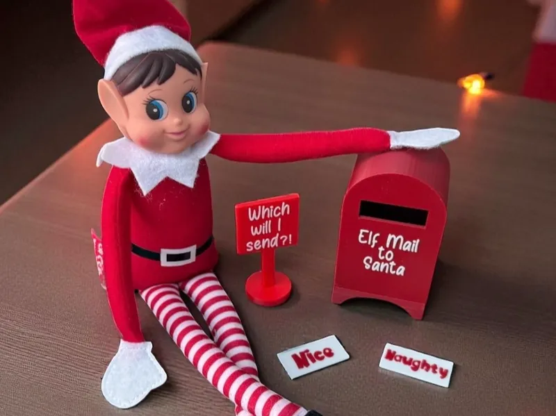 Christmas Elf Prop - Mail to santa!  Naughty/nice