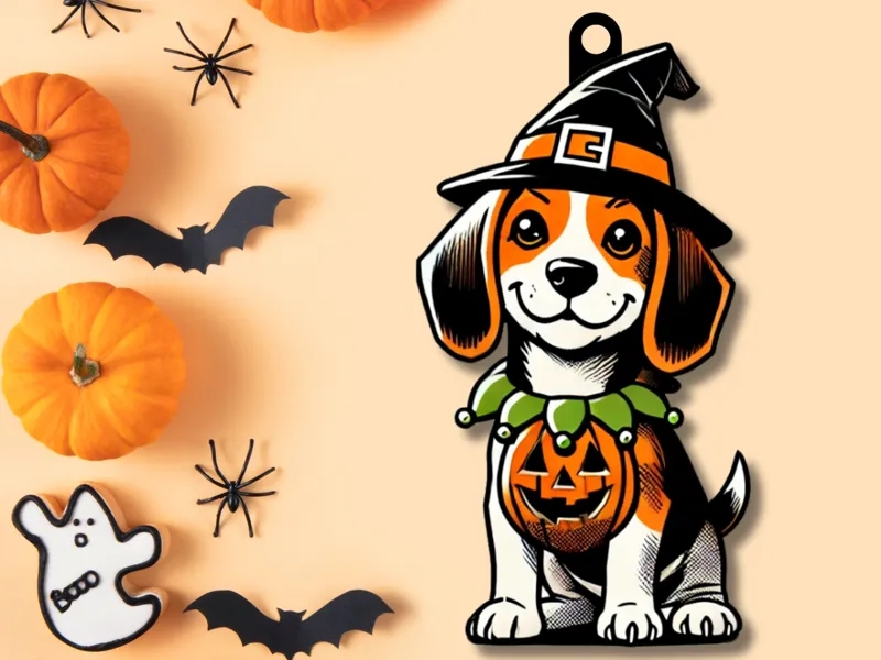 Halloween Pumpkin Beagle decoration