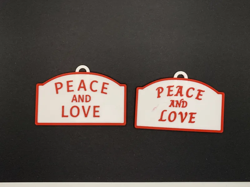 Christmas ornament set - Peace and Love
