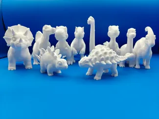 Cute Dino Squad Stylized Miniatures Prehistoric