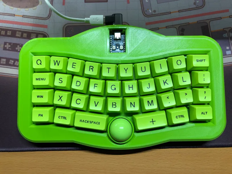 Pimple Smile Custom Keyboard Case Trackball