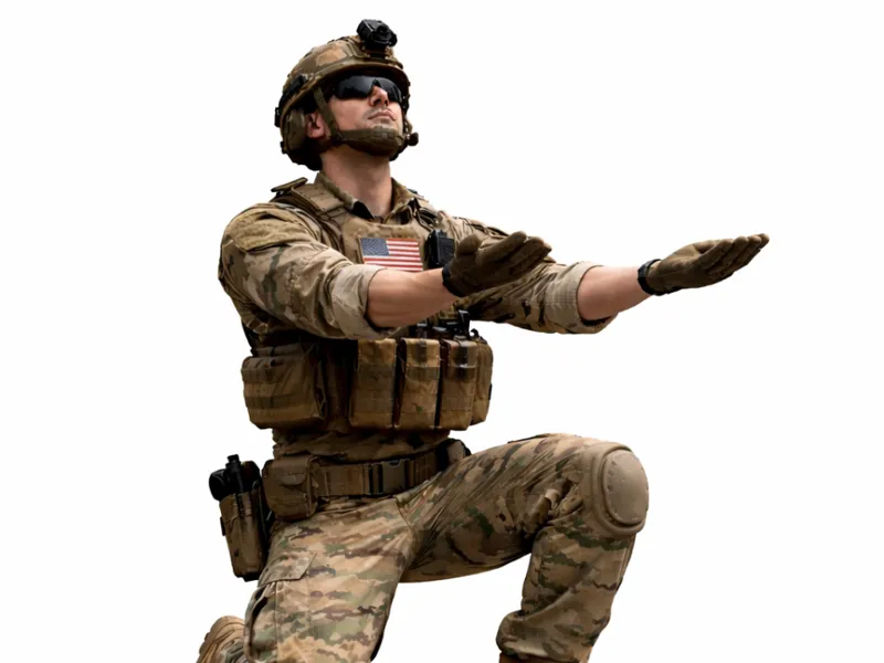 Kneeling Soldier Pen Holder