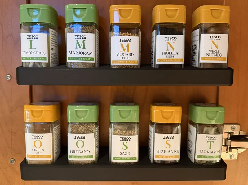Square Container Spice Rack - Cabinet Door